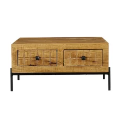 StarFurn Salontafel Brandy Naturel Mangohout 80x80cm