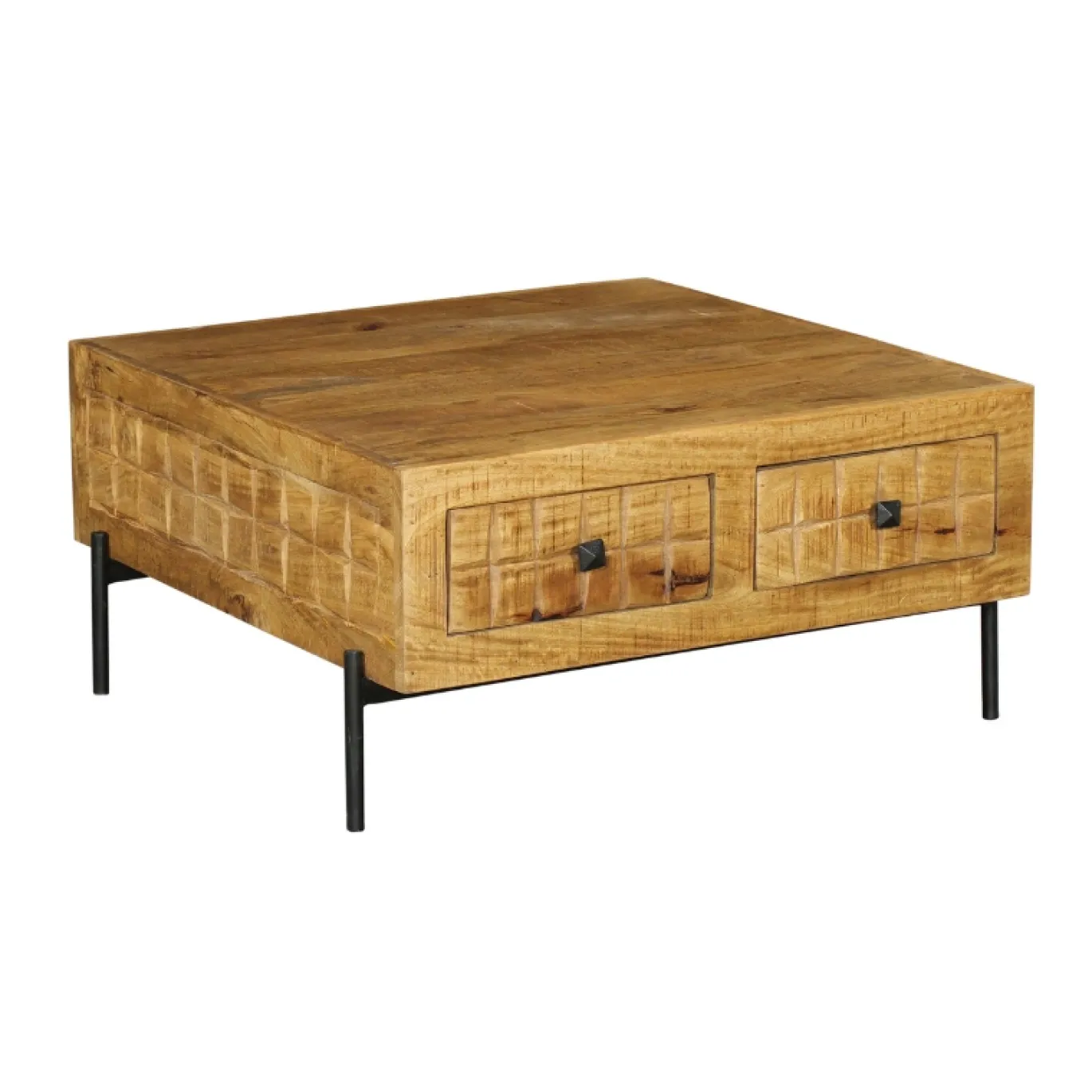 StarFurn Salontafel Brandy Naturel Mangohout 80x80cm