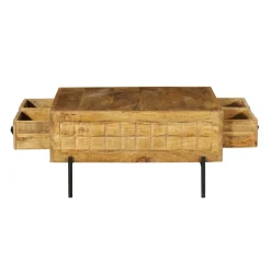 StarFurn Salontafel Brandy Naturel Mangohout 80x80cm