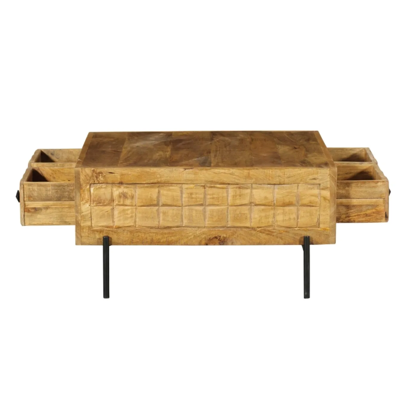 StarFurn Salontafel Brandy Naturel Mangohout 80x80cm