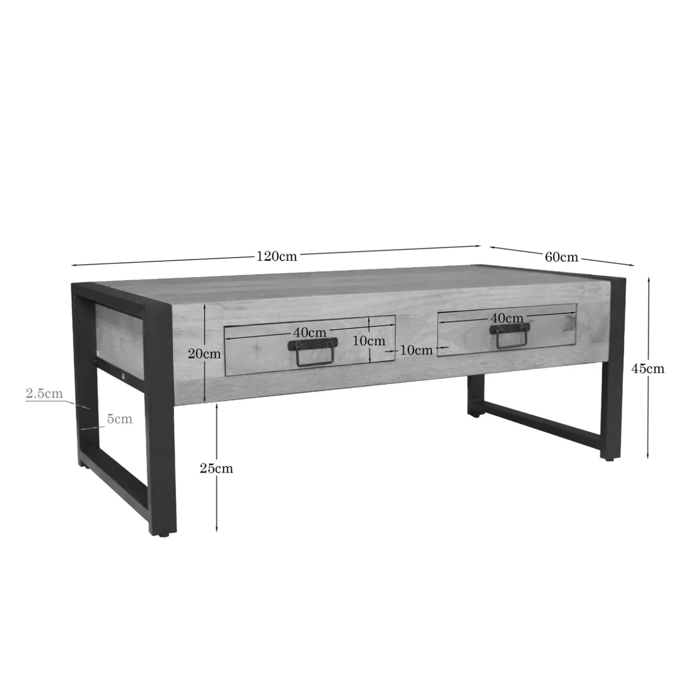 Starfurn Salontafel Britt 120cm twee lades