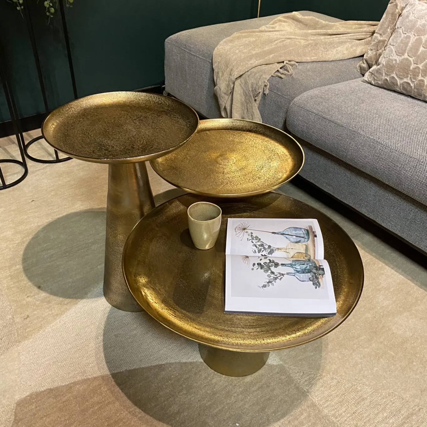 StarFurn Salontafel Daisy Goud 40cm