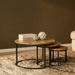 Starfurn Salontafel Dakota Naturel 70cm Set van 3