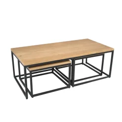 Starfurn Salontafel Dakota Naturel 120cm Set van 3