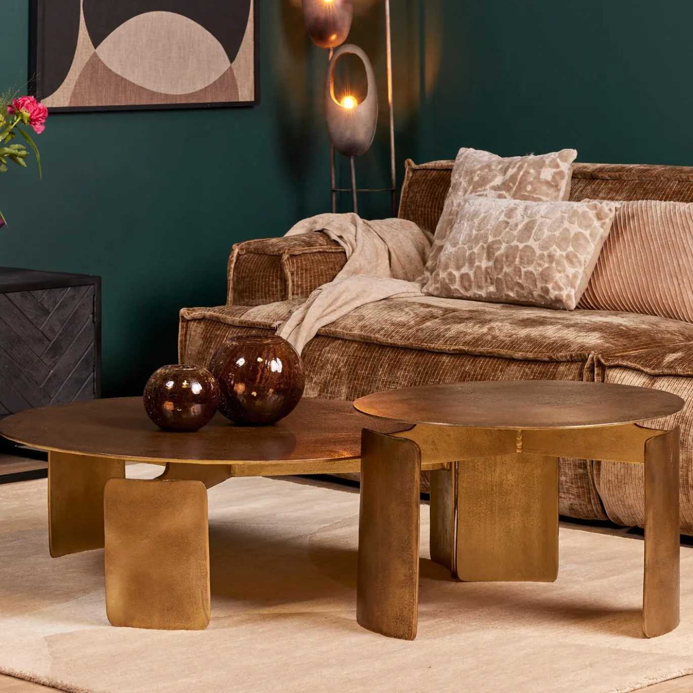 StarFurn Salontafel Darwin Goud Ø90cm