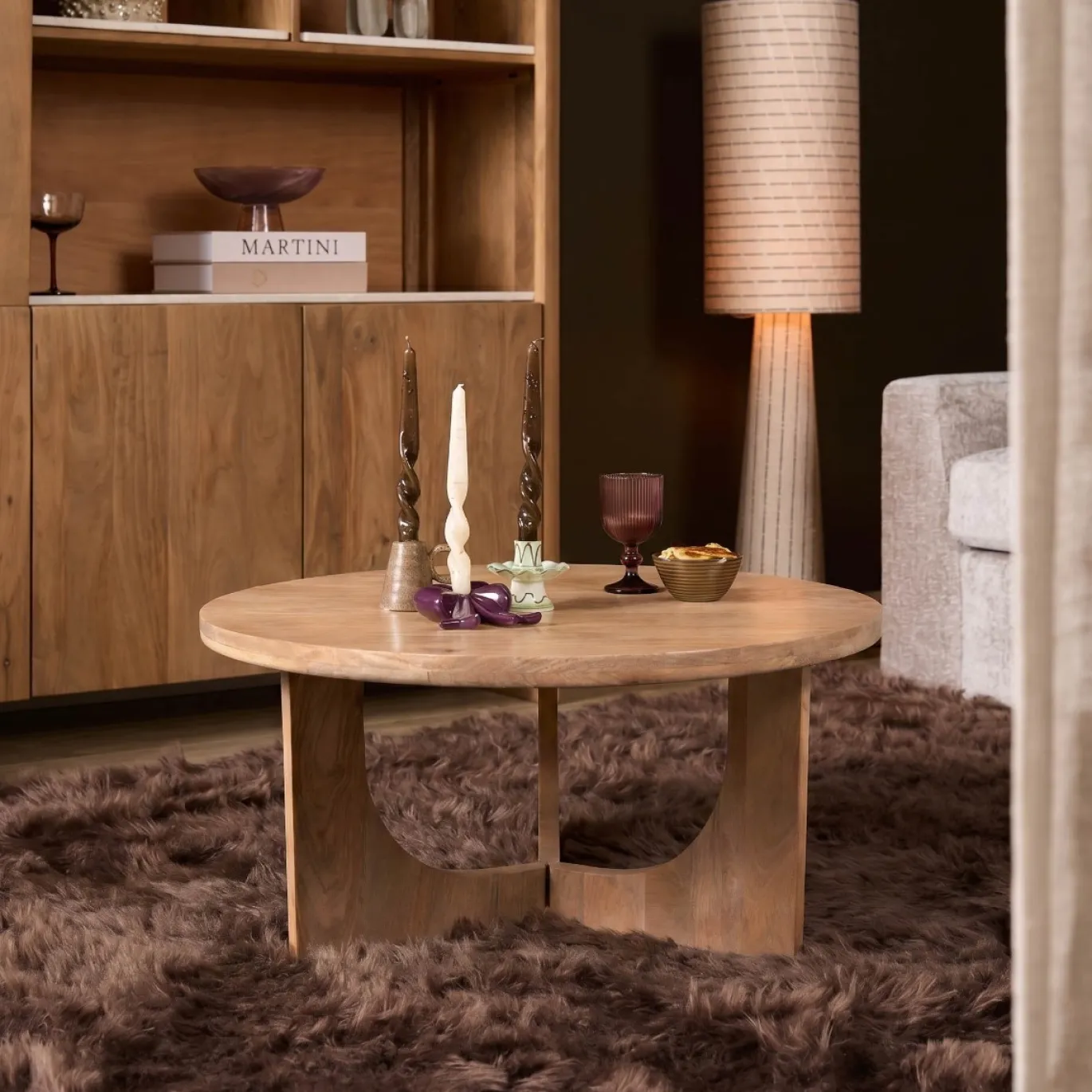 StarFurn Salontafel Guus Naturel Mangohout 80cm