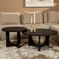 StarFurn Salontafel Guus Zwart Ø60cm