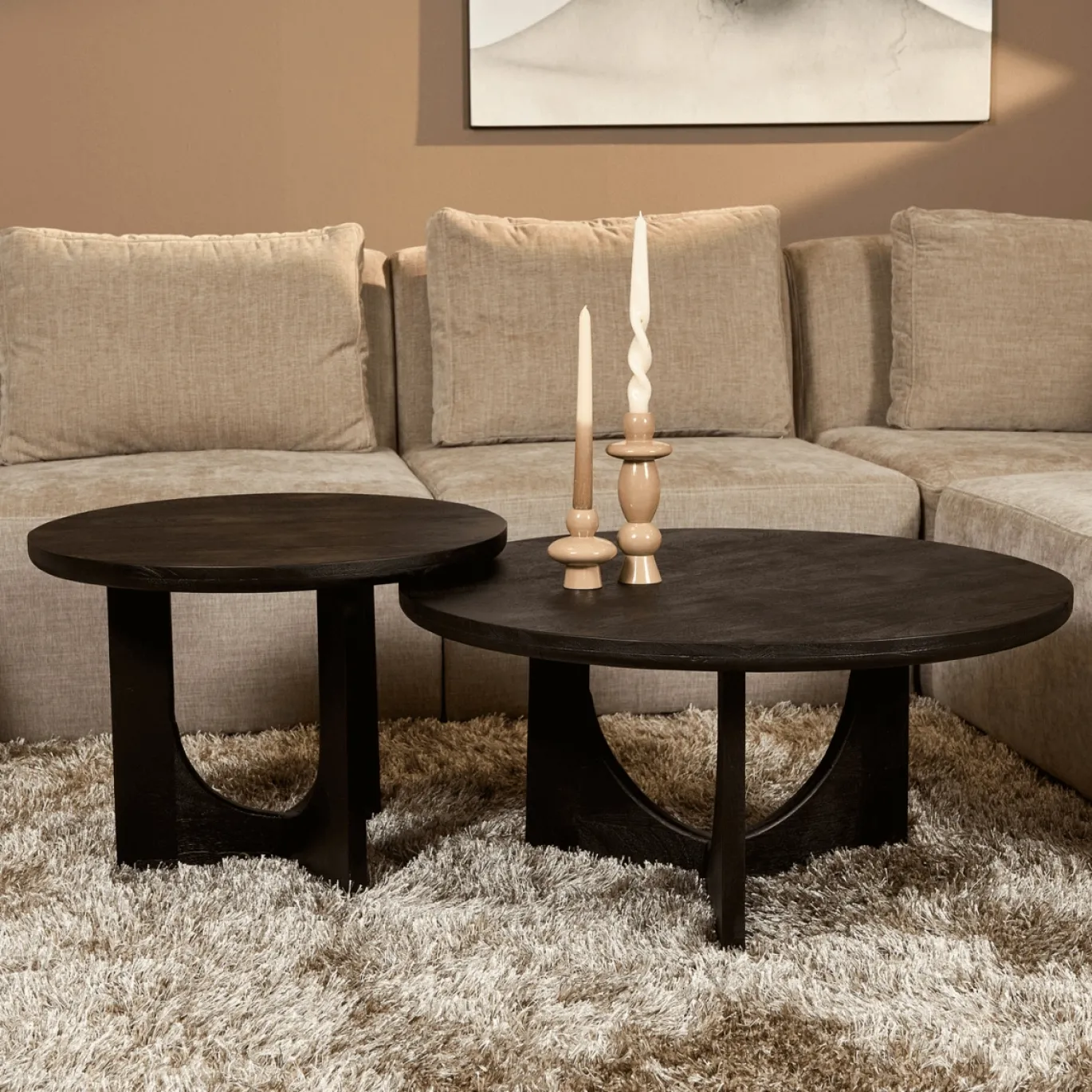 StarFurn Salontafel Guus Zwart Ø60cm
