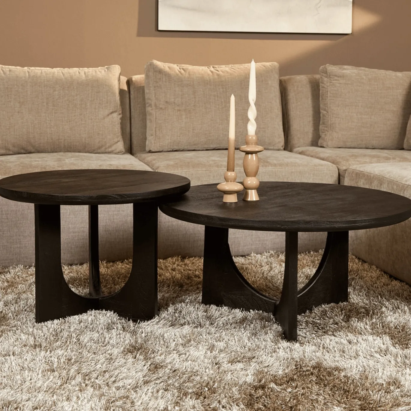 StarFurn Salontafel Guus Zwart Ø60cm