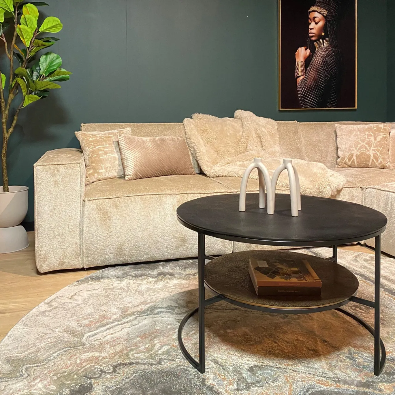 StarFurn Salontafel Lecia Zwart Goud