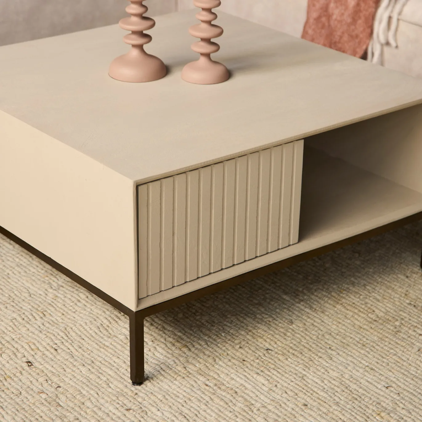StarFurn Salontafel Madison Zand 80cm Vierkant