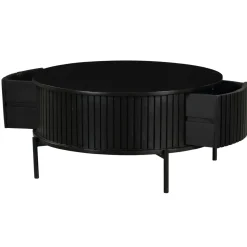 StarFurn Salontafel Madison Zwart Ø80cm