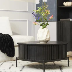 StarFurn Salontafel Madison Zwart Ø80cm
