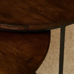 StarFurn Salontafel Madison Bruin 70cm set van 2