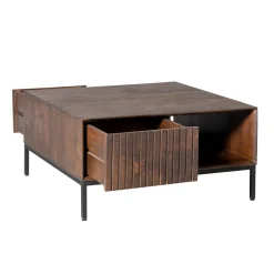 StarFurn Salontafel Madison Bruin 80cm Vierkant