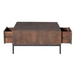 StarFurn Salontafel Madison Bruin 80cm Vierkant