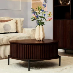 StarFurn Salontafel Madison Bruin 80cm Rond