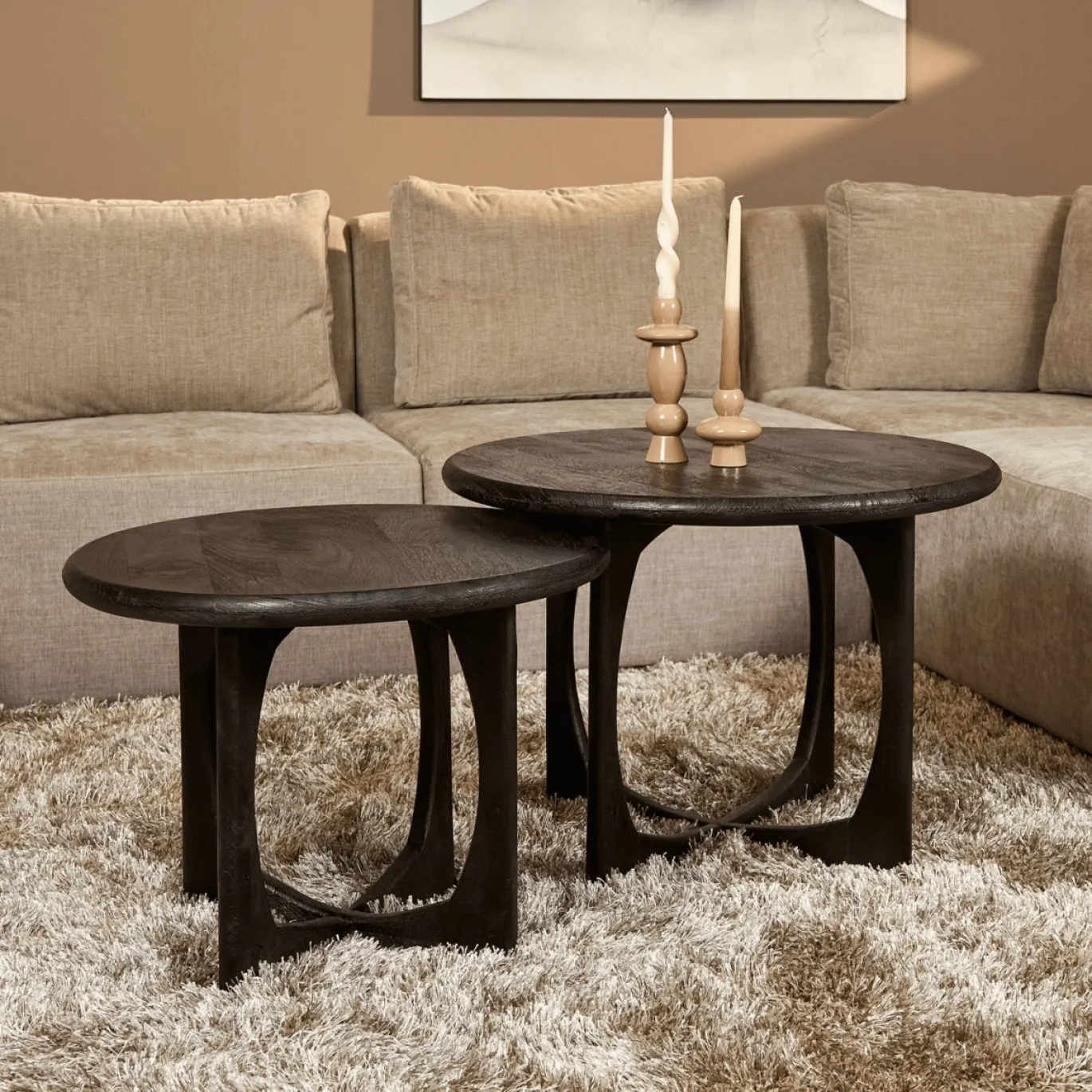 StarFurn Salontafel Milou Zwart Ø60cm
