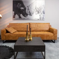StarFurn Salontafel New York Mangohout Zwart 80x80cm