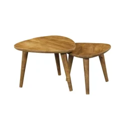 StarFurn Salontafel Omaha Mangohout Set van 2