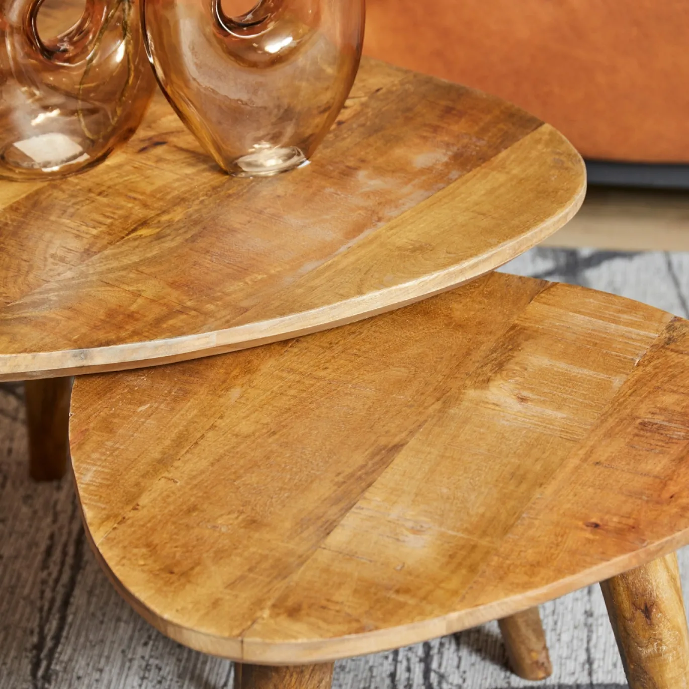 StarFurn Salontafel Omaha Mangohout Set van 2