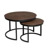 Starfurn Salontafel Otik Bruin Oak 70cm Set van 2