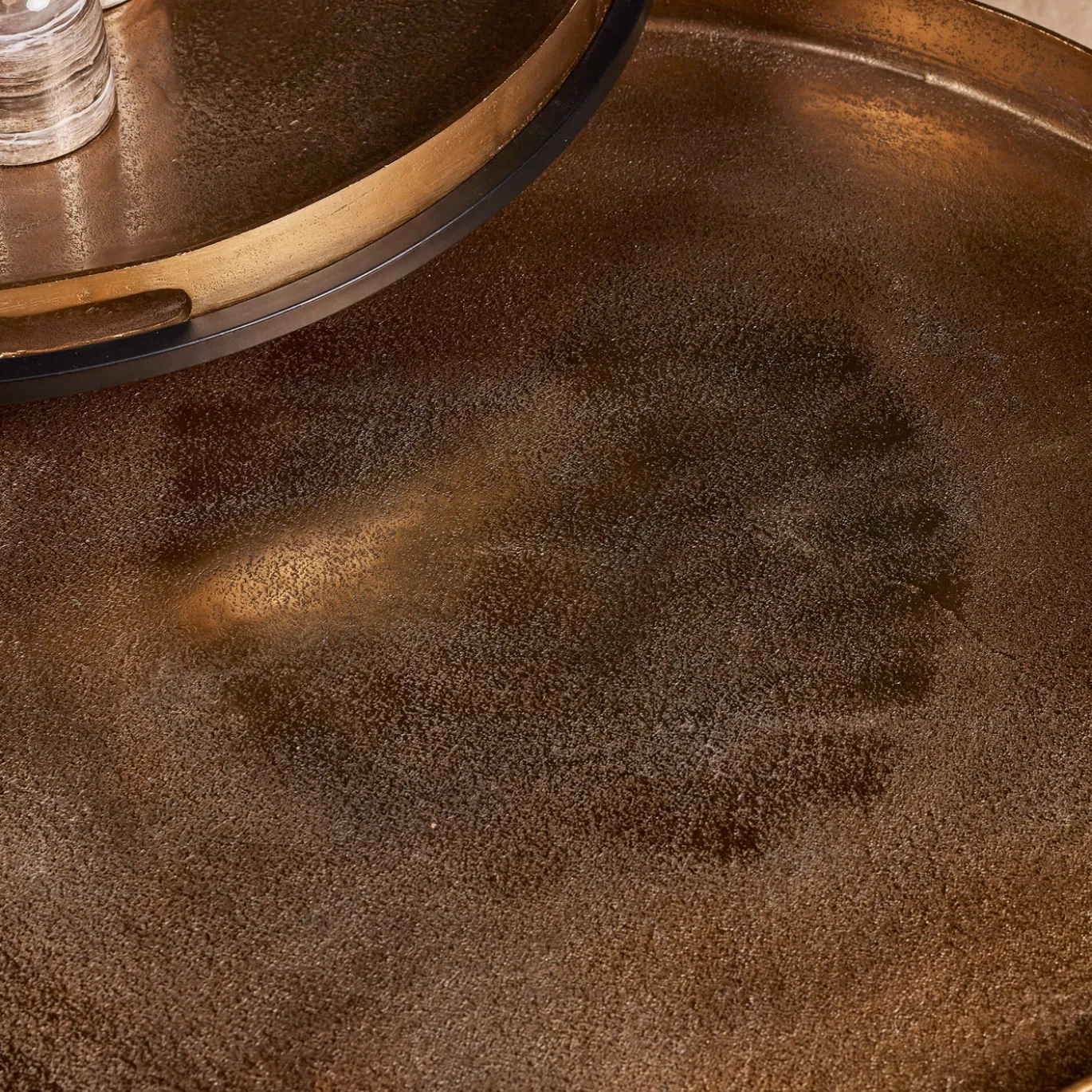 StarFurn Salontafel Set van 2 Puck Rond Goud