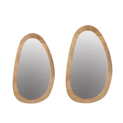 StarFurn Spiegel Lou Organisch Naturel Mangohout 70cm