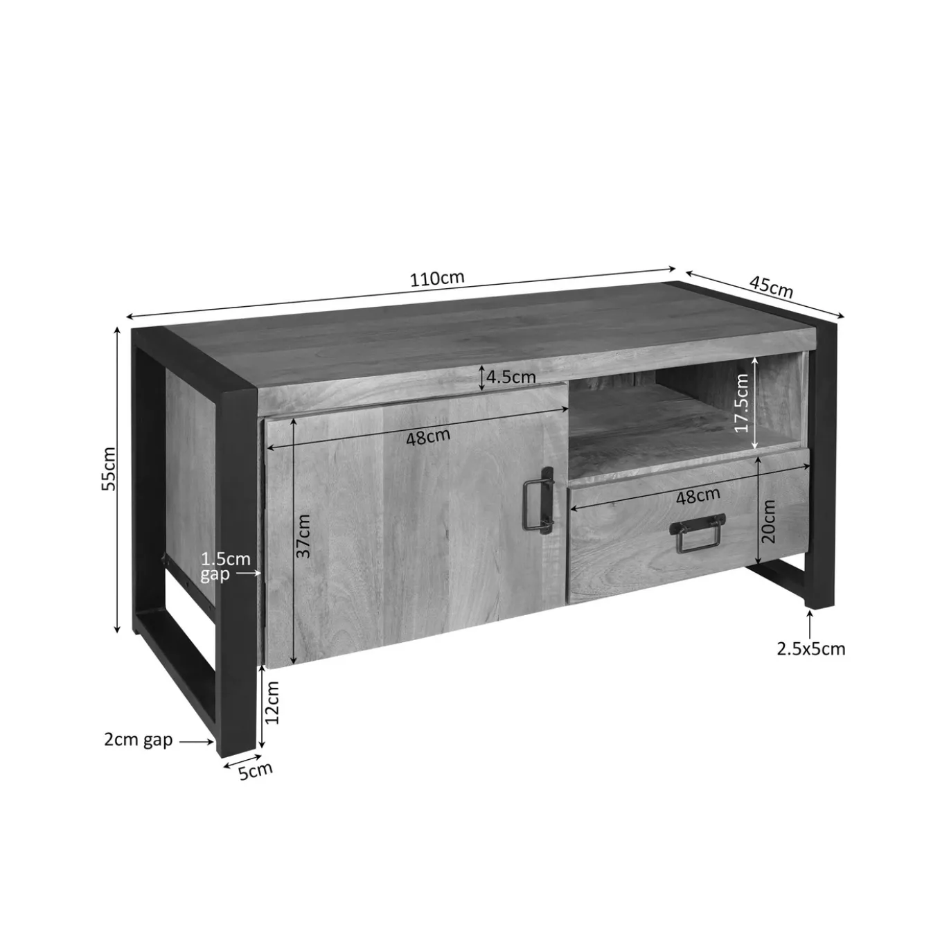 Starfurn Tv-meubel Britt 110cm Deur