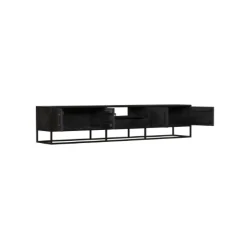 StarFurn Tv-Meubel New York Mangohout Zwart 240cm