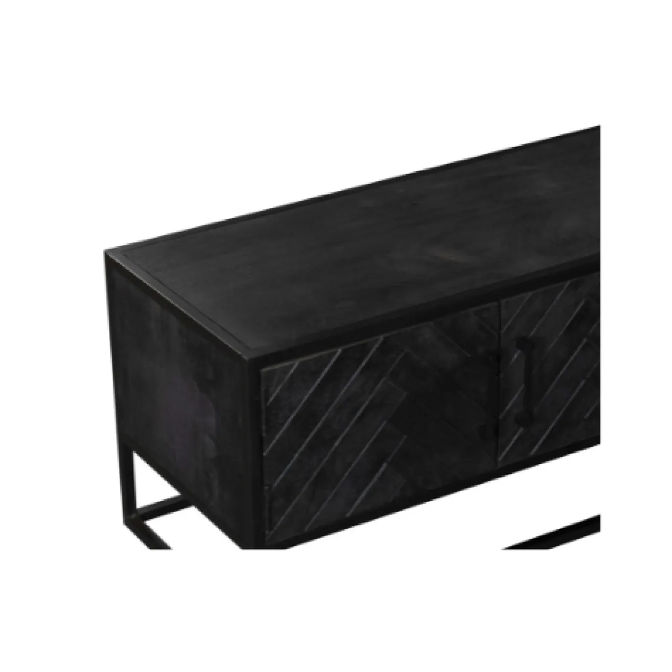 StarFurn Tv-Meubel New York Mangohout Zwart 240cm