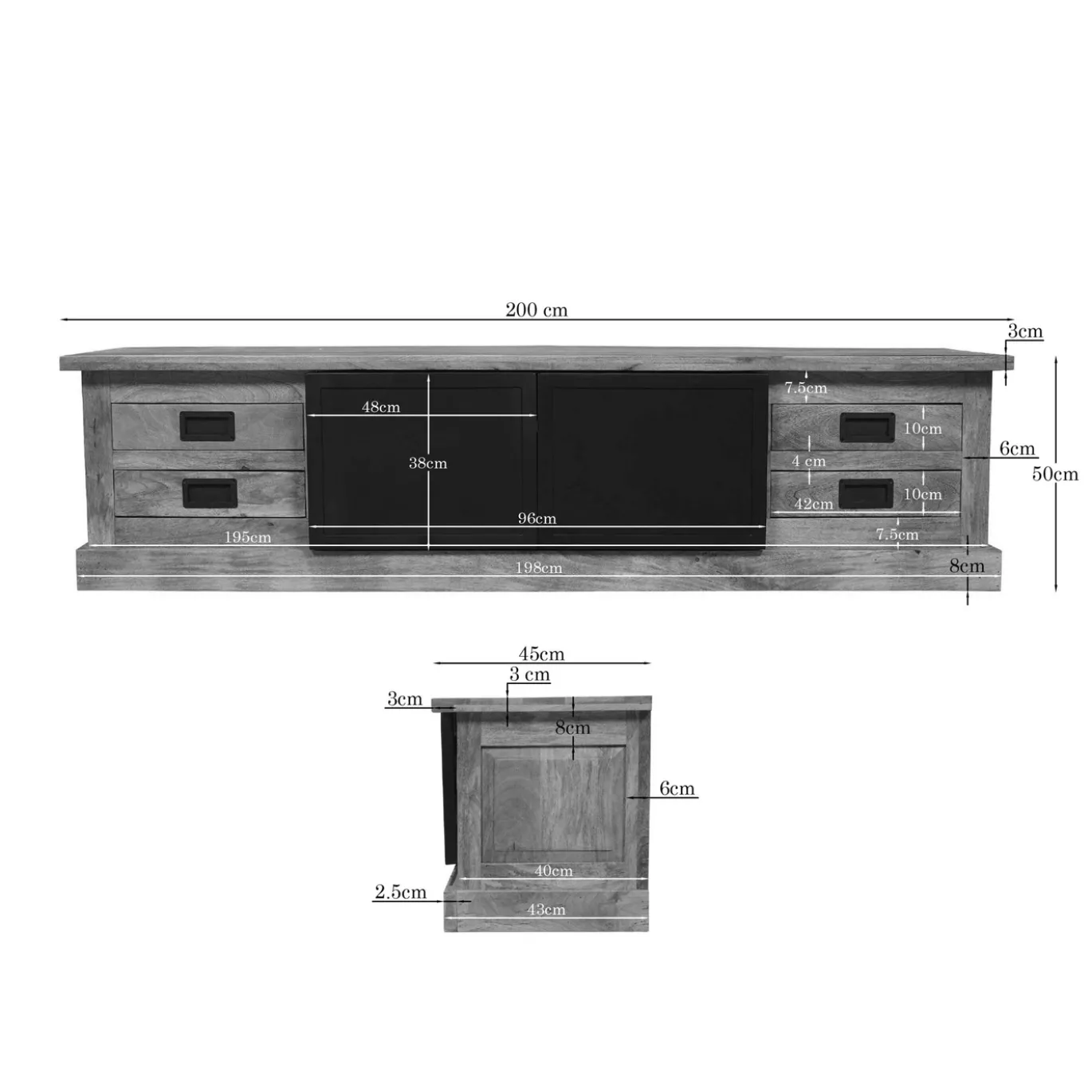 Starfurn Tv-meubel Noa 200cm