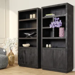 StarFurn Vakkenkast Brussel Zwart 90cm
