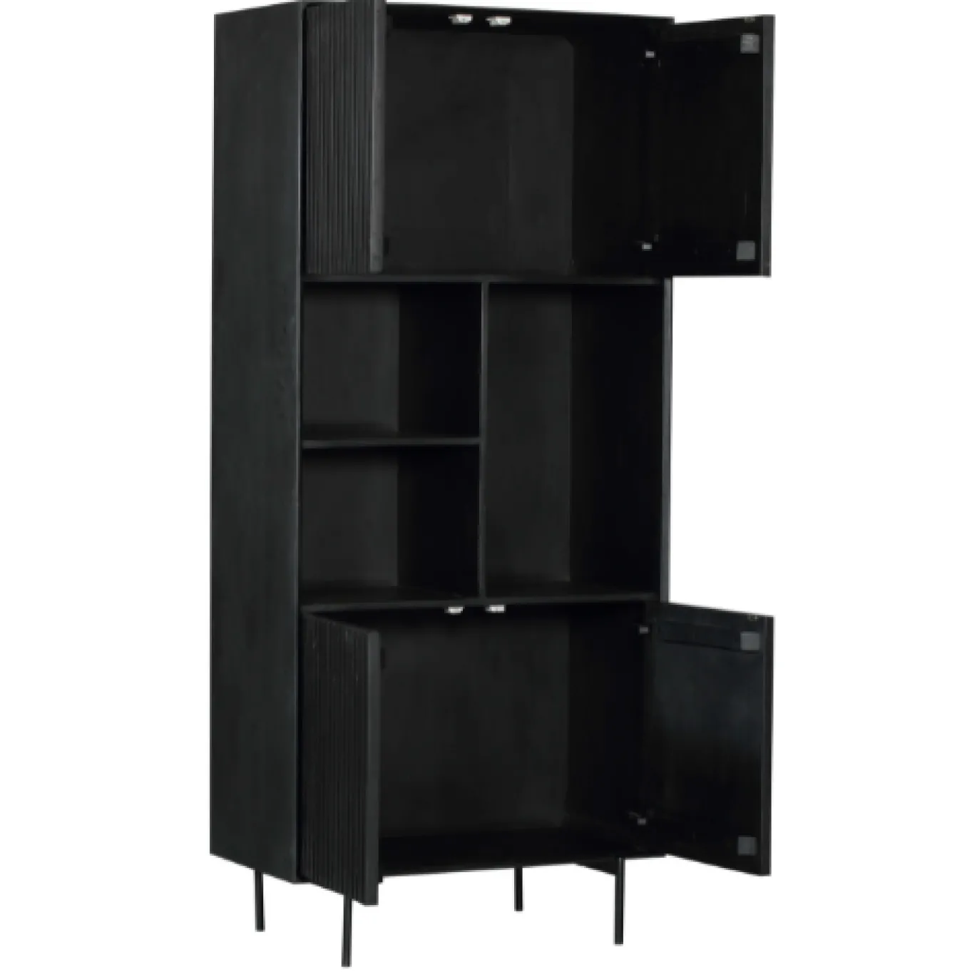 StarFurn Vakkenkast Madison Zwart 90cm