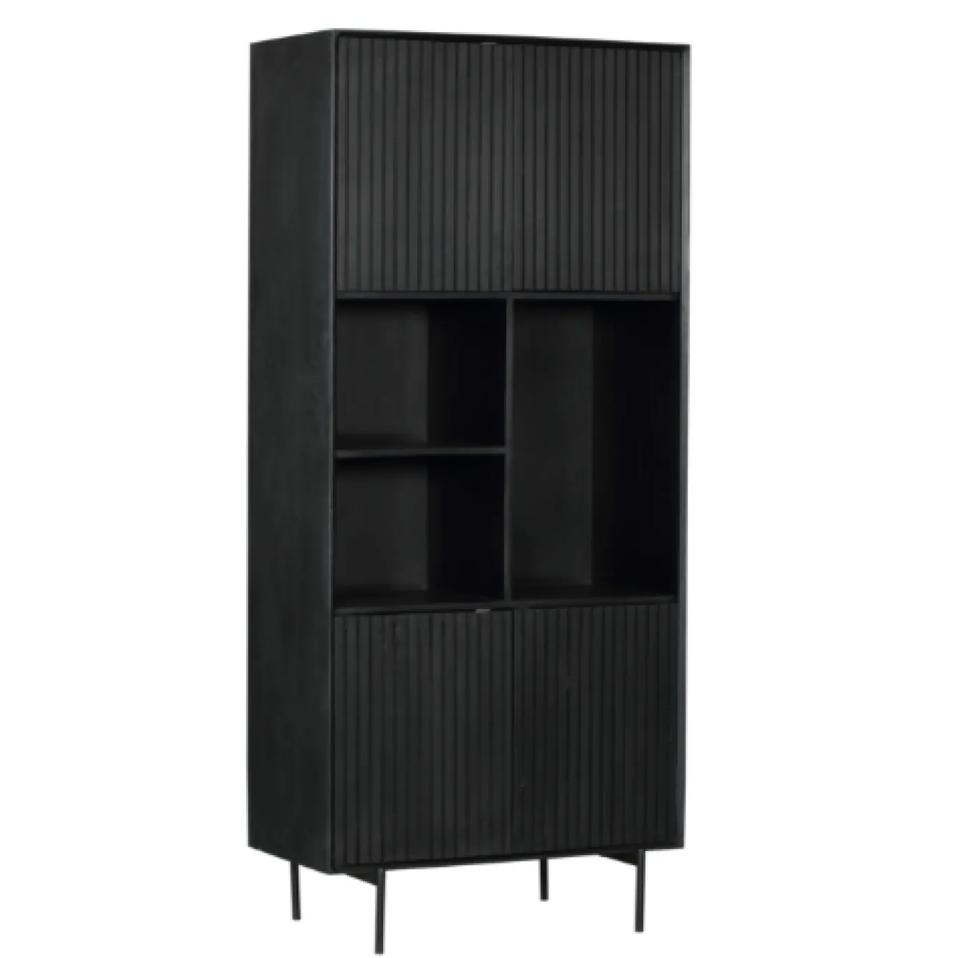 StarFurn Vakkenkast Madison Zwart 90cm