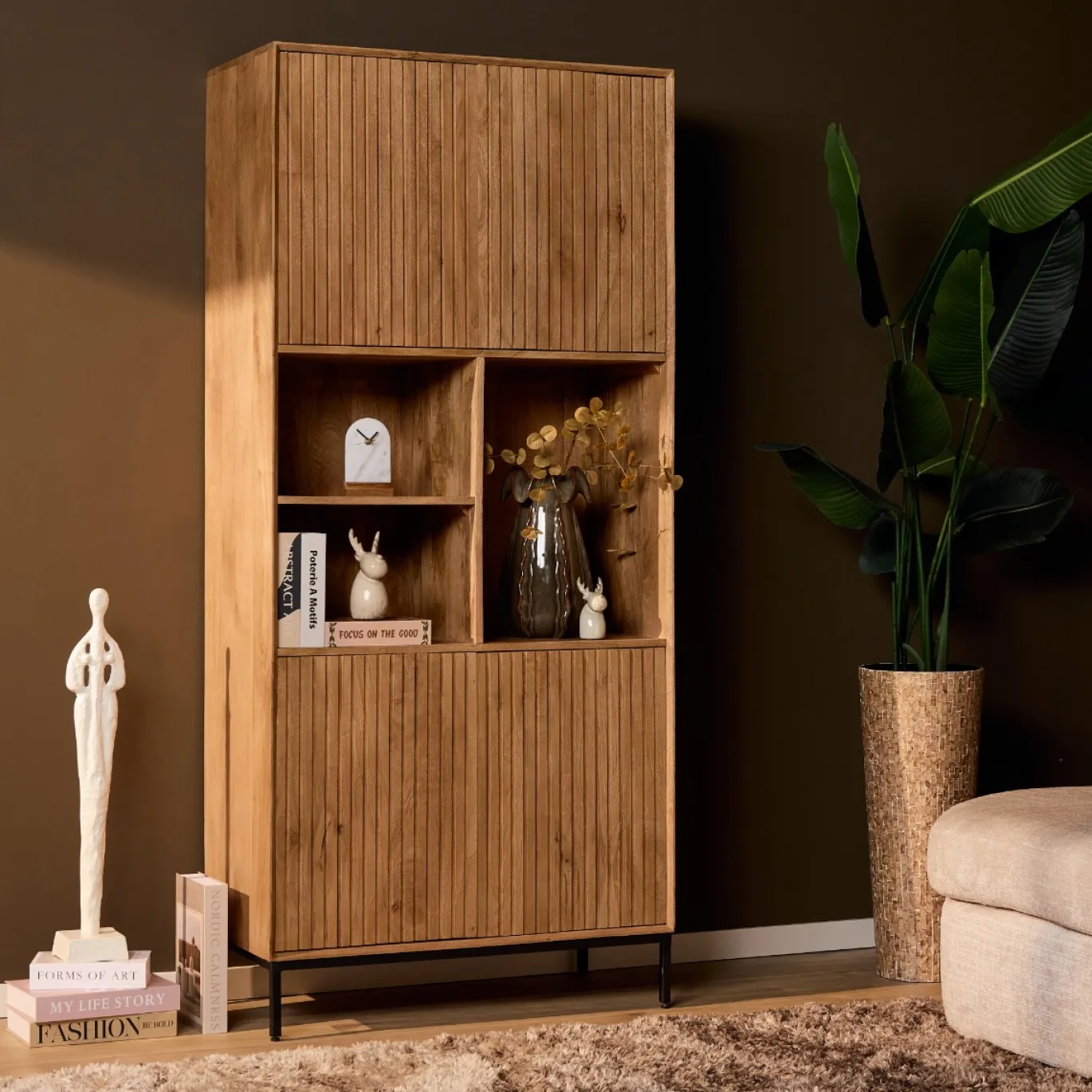 StarFurn Vakkenkast Madison Naturel 90cm