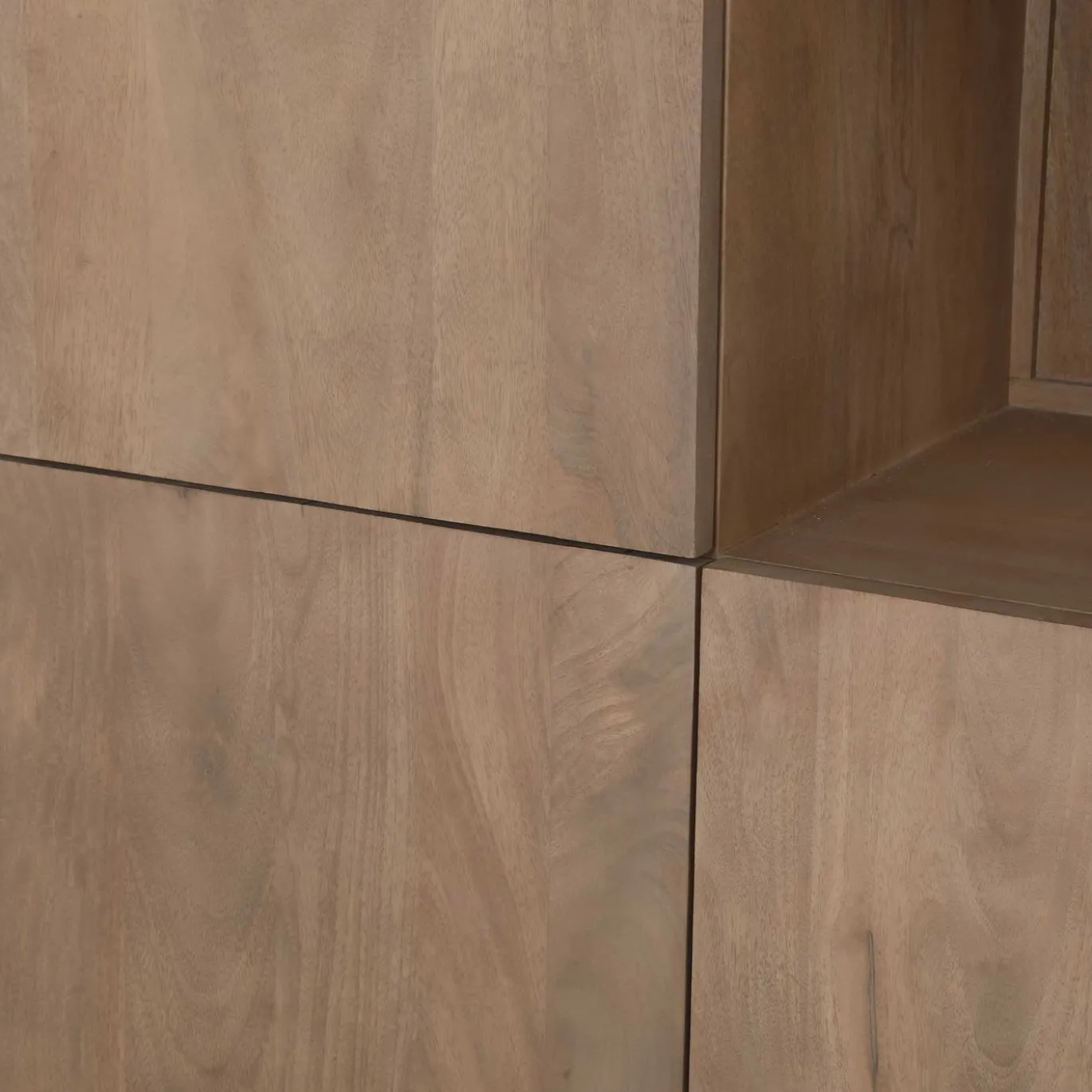 StarFurn Vakkenkast XL Dallas Naturel Mangohout 200x160cm