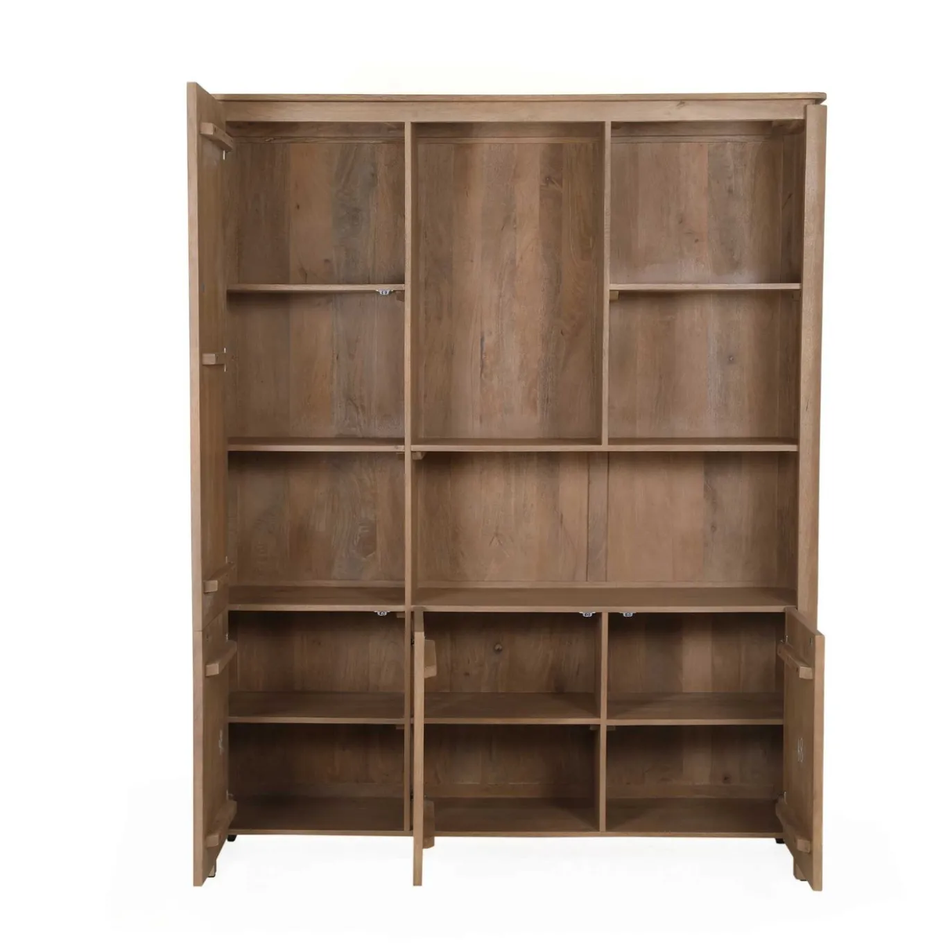 StarFurn Vakkenkast XL Dallas Naturel Mangohout 200x160cm