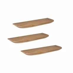 Starfurn Wandplank Gusta Licht Mangohout 60cm Set van 3