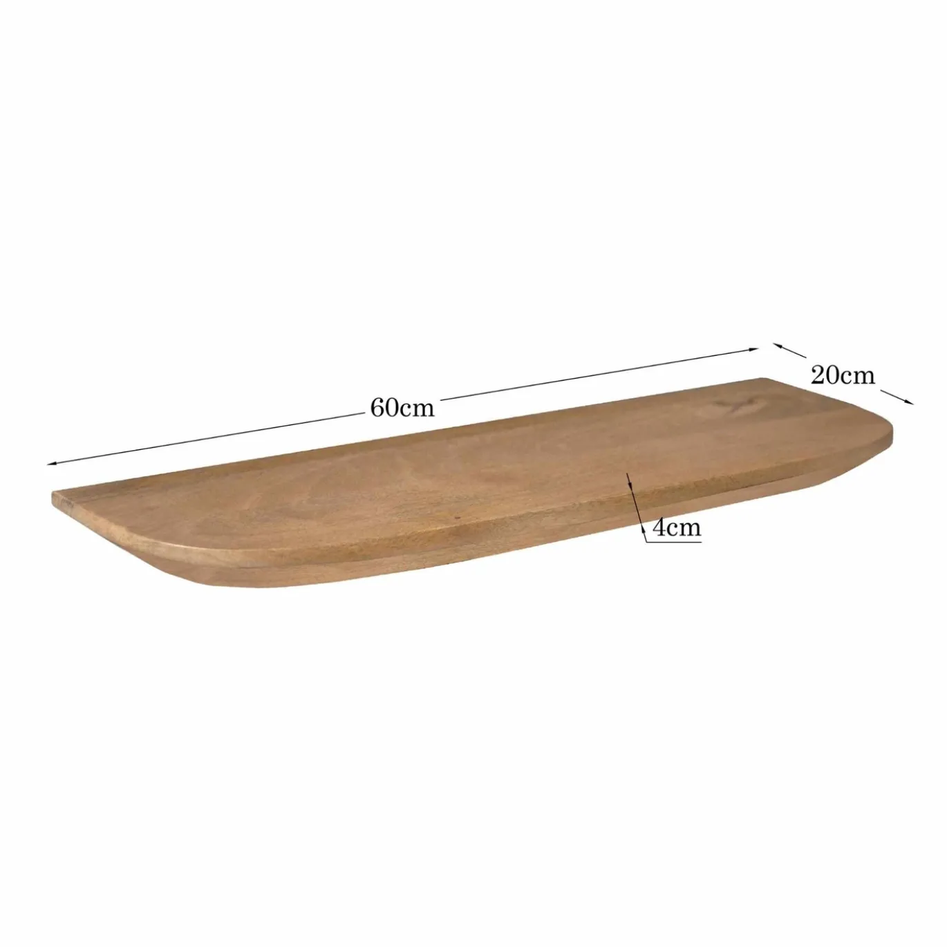 Starfurn Wandplank Gusta Licht Mangohout 60cm Set van 3