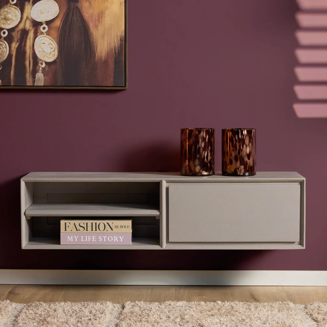 Starfurn Zwevend Tv-meubel Ambiance Taupe 120cm