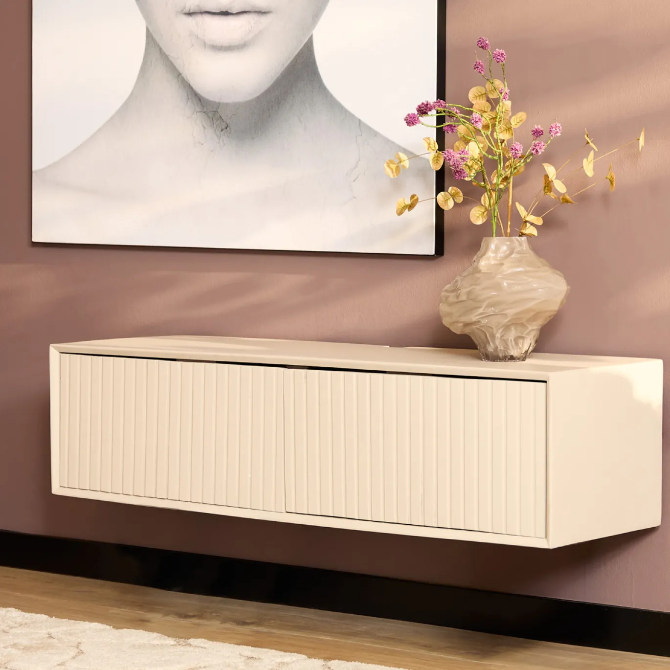 StarFurn Zwevend Tv-meubel Madison Zand 120cm
