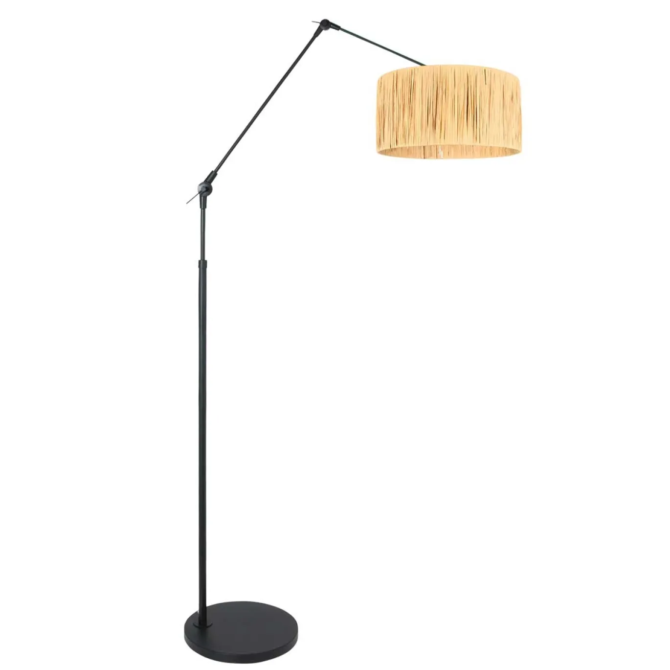 Steinhauer Booglamp Prestige Chic Zwart Gras Naturel