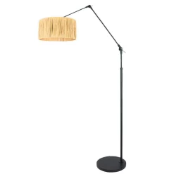 Steinhauer Booglamp Prestige Chic Zwart Gras Naturel