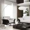 Steinhauer Booglamp Sparkled Light Grijs Zijde Wit