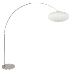 Steinhauer Booglamp Sparkled Light Grijs Zijde Wit