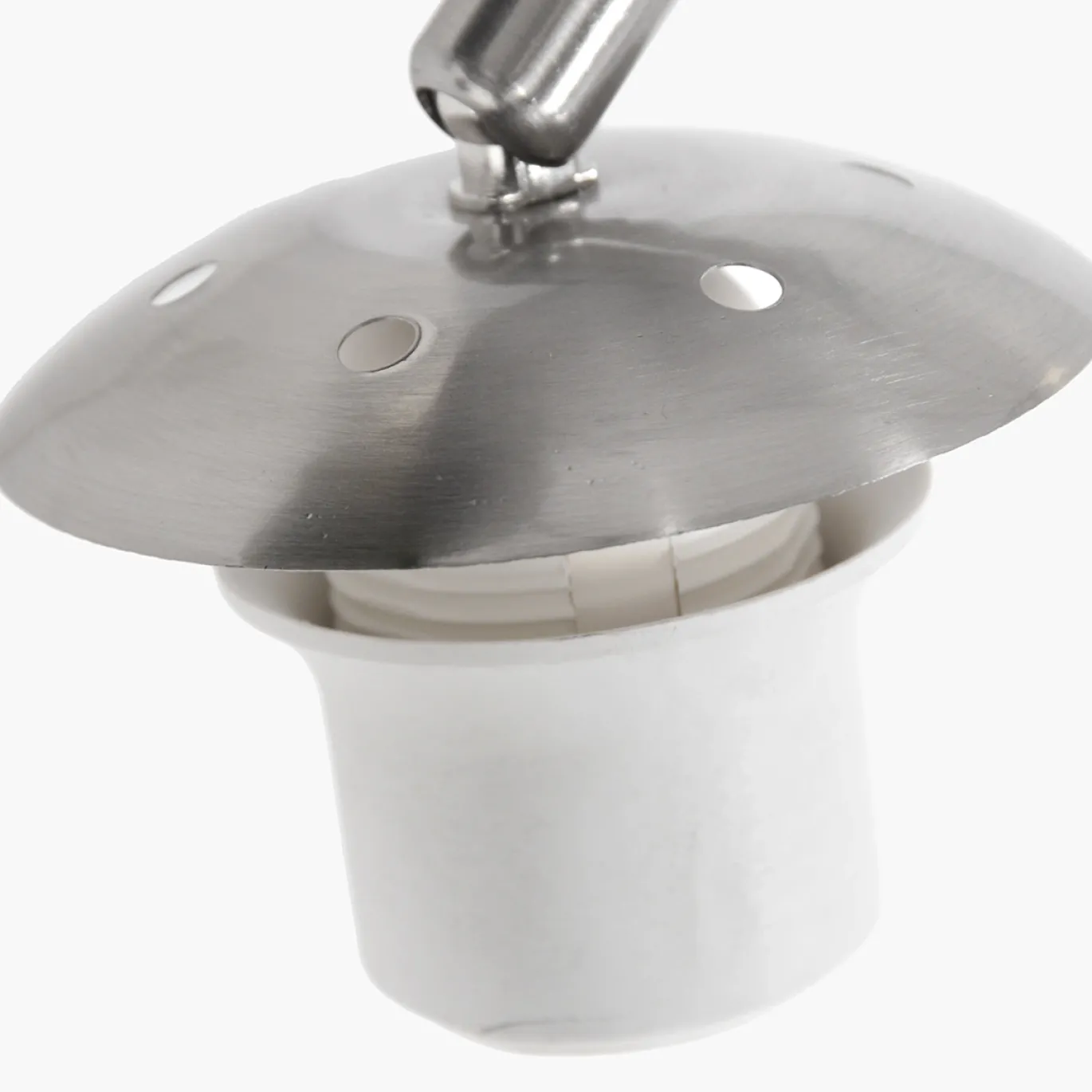 Steinhauer Booglamp Sparkled Light Grijs Zijde Wit