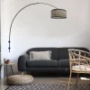Steinhauer Boog Wandlamp Sparkled Light Zwart Bamboe Naturel/Zwart