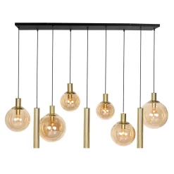 Steinhauer Hanglamp Bollique met Lichtkokers 9-Lichts Messing