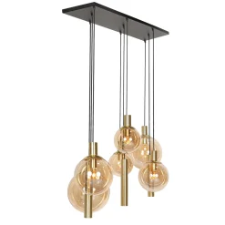 Steinhauer Hanglamp Bollique met Lichtkokers 9-Lichts Messing